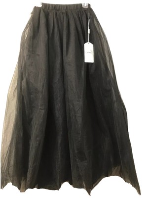 floor length black tulle skirt