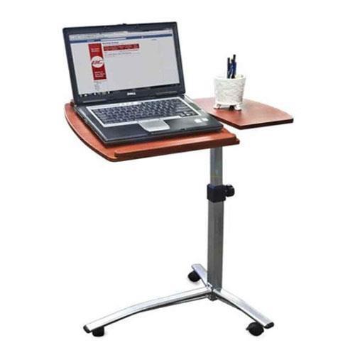 Portable Height Adjustable Computer Mobile Rolling Desk Laptop Table Bed Stand - Picture 6 of 8