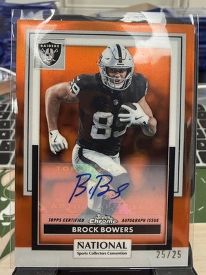 Brock Bowers Topps Chrome NSCC EXCLUSIVE ORANGE AUTO 25/25 National 2026