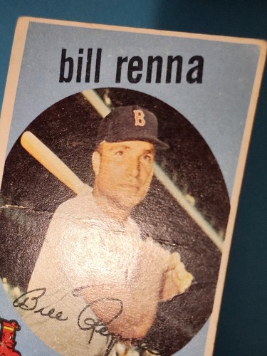 1959 Topps Bill Renna Boston Red Sox #72 GOOD heavy crease ⚾ - Picture 7 of 9