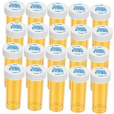Empty Plastic Medicine Pill Bottles with Child Resistant Caps, 6 Dram 20 Pack