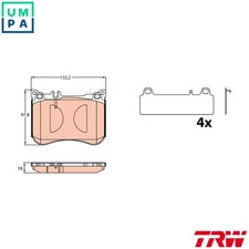 BRAKE PAD SET DISC BRAKE GDB2144 FOR MERCEDES-BENZ OM 651.921 2.1L 4cyl S-CLASS