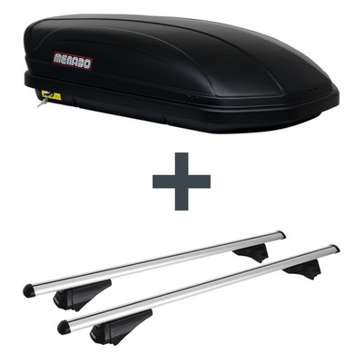 Dachbox Menabo Marathon 320 + Dachträger Menabo Tiger für Audi A6 Avant C9 / FN5