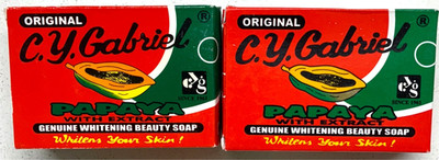 C.Y. Gabriel Papaya with Extract Genuine Whitening Beauty Soap 135g Lot 2 New
