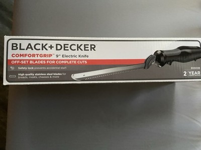 Black + Decker  Electric Knife Black Stainless Steel Blades 9'' Ek500B