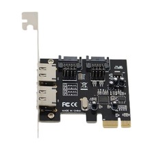For ASM1061 Dual SATA 3 Dual eSATA PCI Express Expansion Card 6Gbps Speed