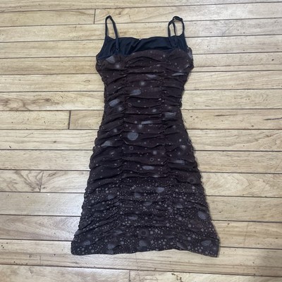urban outfitters black ruched dress Urban Outfitters Dress Sz XS-TP Black Short Sleeve Ruched Bodycon Stretch Women