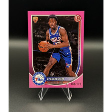  2025-26 Bowman Chrome VJ Edgecombe /175 Pink Border Rookie SP 76ers
