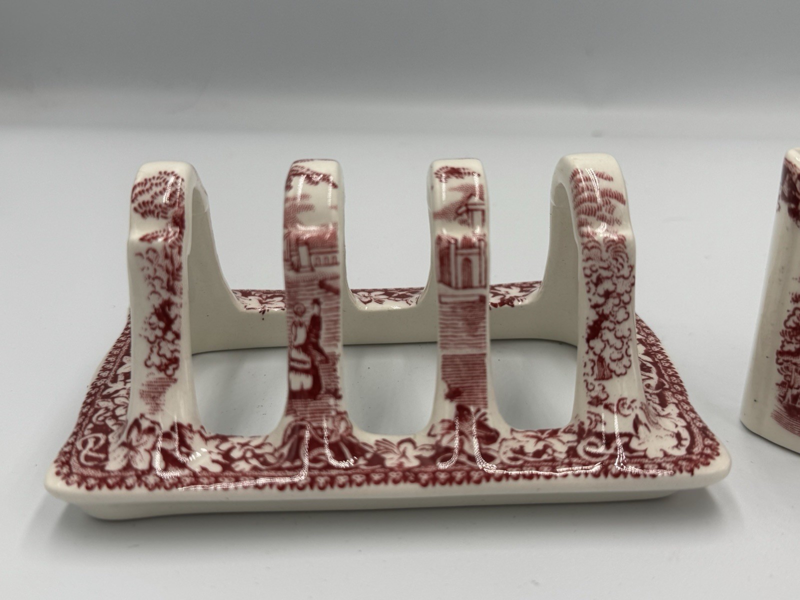 Vintage Mason’s Vista England MCM 50’s Toast Holder And Toothpick Holder