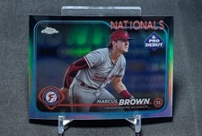 Marcus Brown Chrome Refractor Rookie 2024 Topps Pro Debut Card PDC-108 Nationals