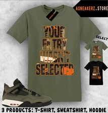 Shirt To Match Undefeated x AJ 4 OG 2025 Sneaker Matching Tee Sneakerhead Raffle