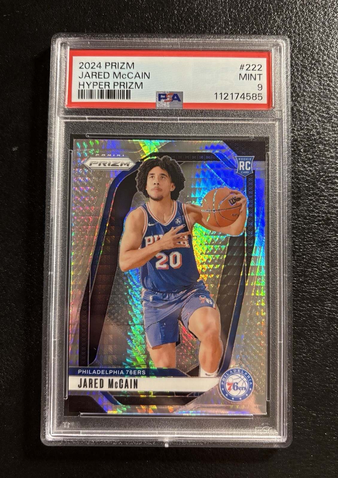 2024-25 Panini Prizm - Jared McCain #222 Hyper Prizm Rookie Card (RC) Thunder