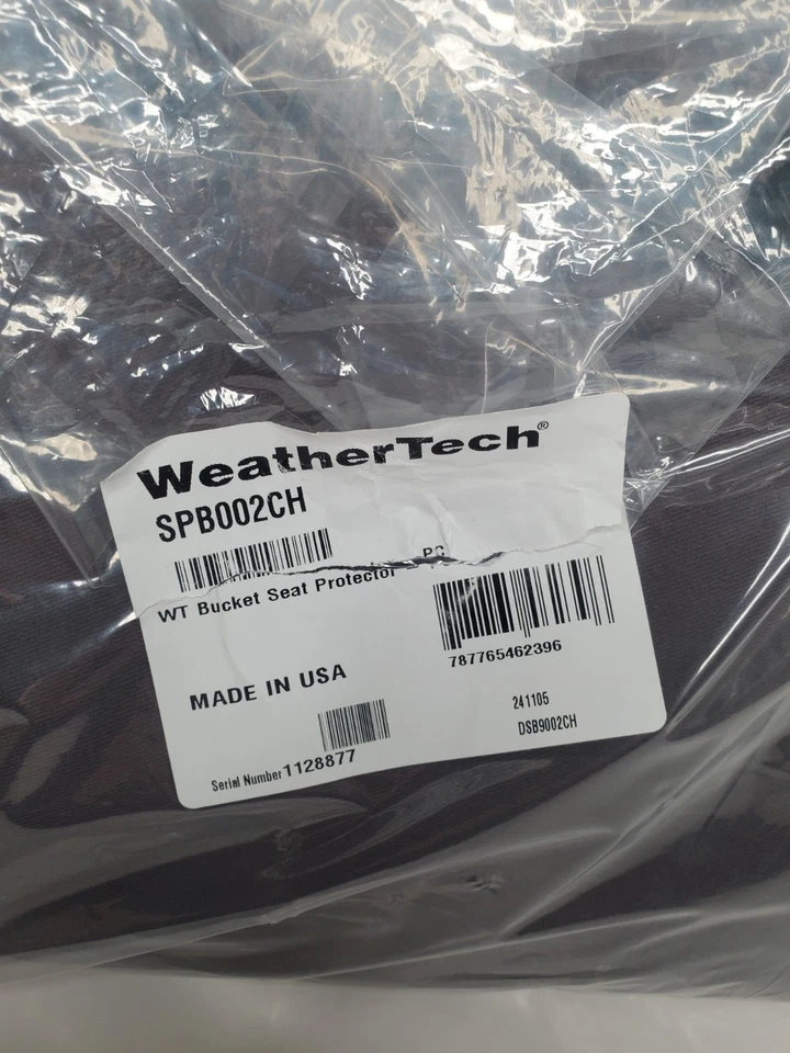 WeatherTech Bucket 座椅保护炭灰色 SPB002CH 适用于卡车汽车 SUV — 第 2/4 张图片