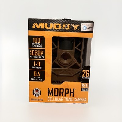 Muddy Morph Outdoor AT&T Cellular Trail Camera 26MP 1080p ,StealthCamCommand Pro