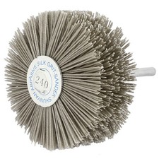 6mm Shank 82mm Dia Head 240 Grit Abrasive Nylon Wheel Brush Grinding Tool