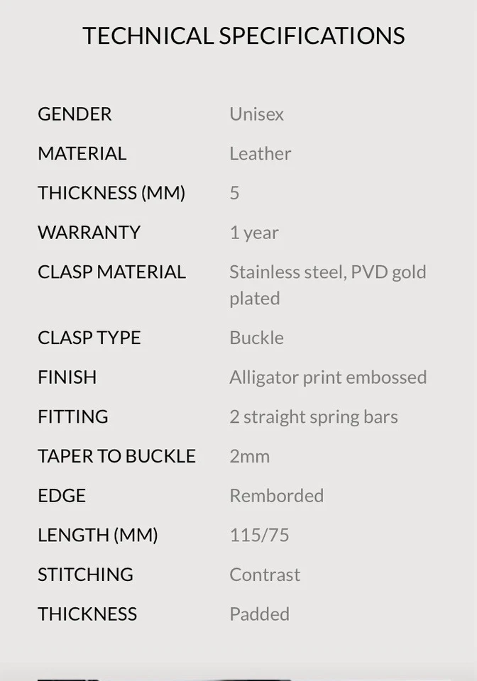 NUEVA Correa de Reloj Condor Adria MARRÓN Cuero Grano de Caimán 18mm Asas con Barra de Resorte Foto 3 de 4