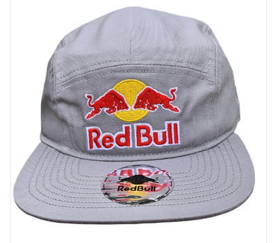 R - 5-Panel Cloud Gray Camper Cap. F1 Racing. Mountain Bike. MotoGP. Motocross.
