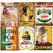 Beer Vintage Metal Tin Signs Irish Pub Posters Plaque Bar Club Cafe Home Decor M