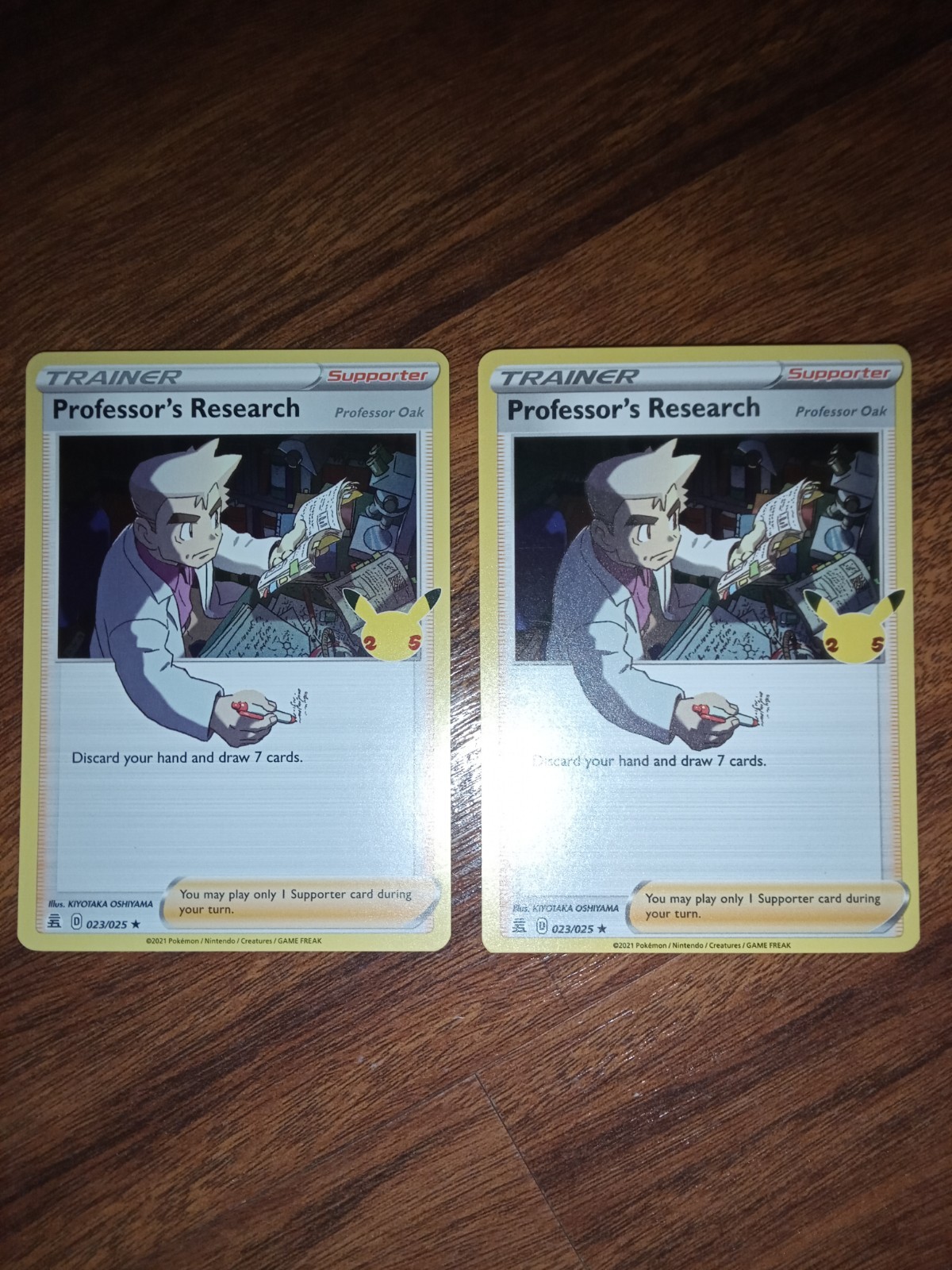 Pokémon TCG Professor's Research Holo x2 023/025 NM/LP *Check Photos*