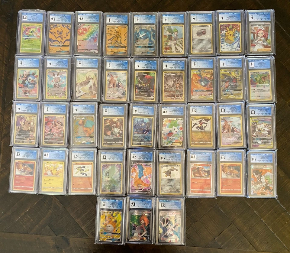 LOTE 39 Cartas Pokémon CGC Clasificadas ENORME Paquete + Subgrados XY - Era Espada y Escudo Foto 3 de 4