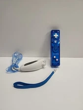 Nintendo Wii Blue Rock Candy Remote Controller with Aftermarket Nunchuck TESTED