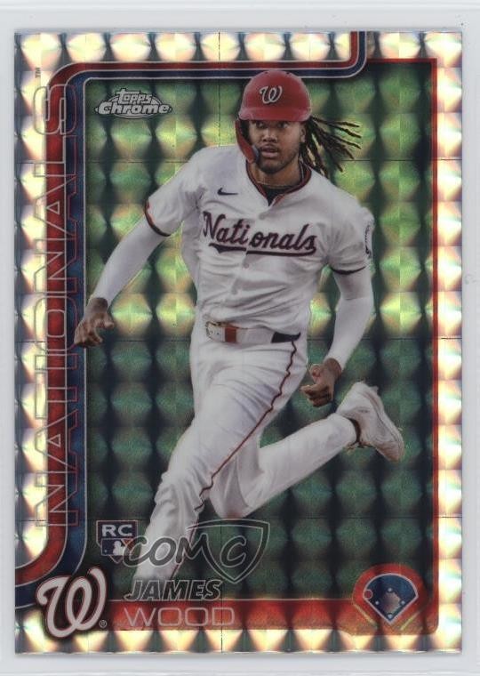 2025 Topps Chrome Geometric Refractor James Wood #132 Rookie RC