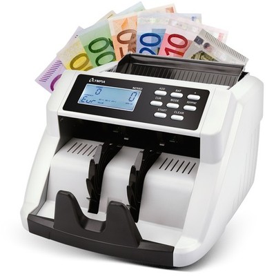 OLYMPIA Geldzählmaschine NC 560 Wertezähler mit UV/MG/MT Test und LCD Display