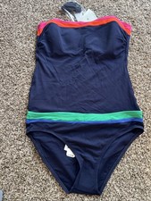 NEW TOMMY BAHAMA ISLAND CAYS COLORBLOCK BANDEAU 2 PIECE SWIMSUIT SZ XL
