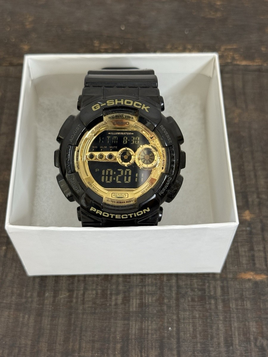 CASIO G-SHOCK 3263 GD-100GB-ER Digital Solar Black gold Dial Watch