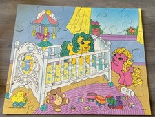 1988 Vintage Milton Bradley My Little Pony Baby Nursery Ponies Puzzle Complete