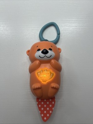 Fisher-Price Glow & Grow Musical Otter Baby Toy Clip On Lights Sounds Tested