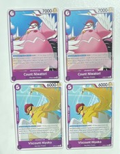 Bandai One Piece Card Game OP08 EN Regular Purple Character 4 Cards OP08-071/073