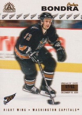 2001-02 Pacific Adrenaline Premiere Date Peter Bondra #57/62