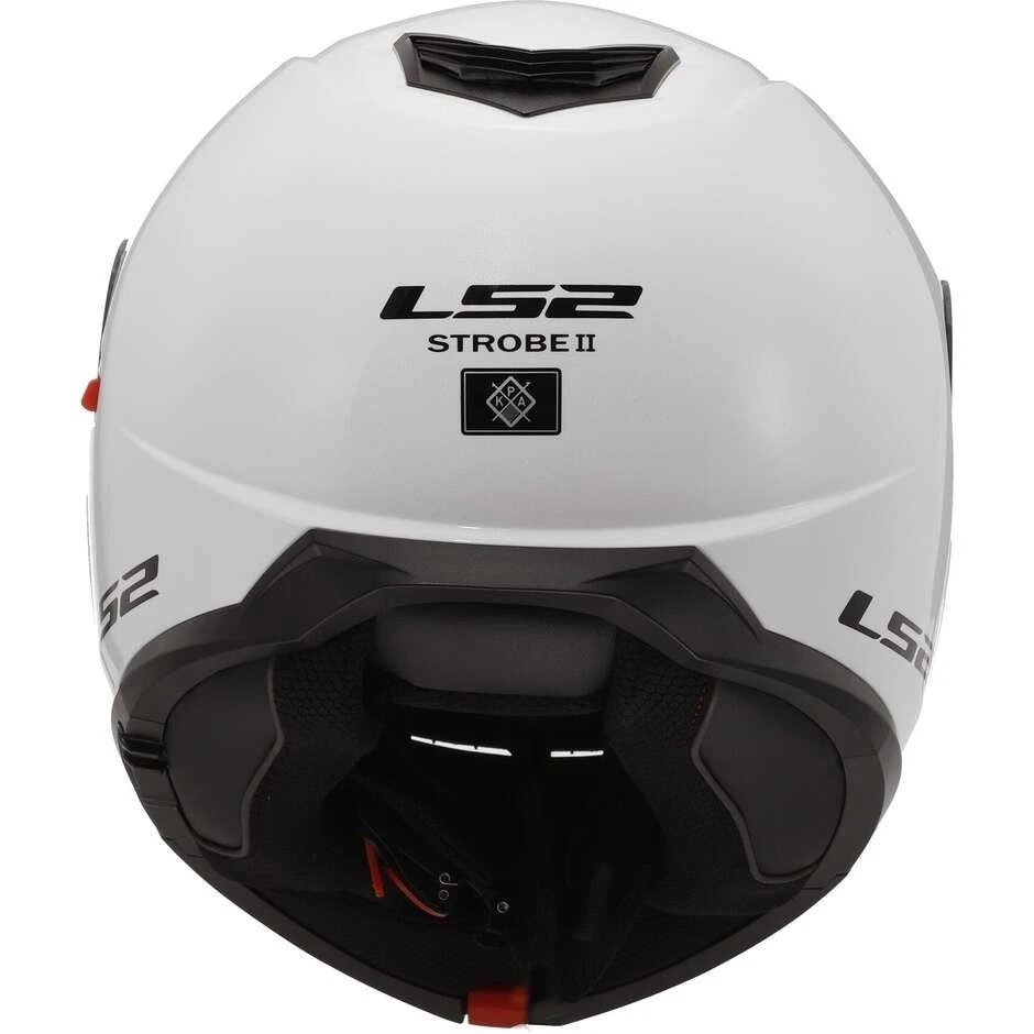 LS2 CASCO MOTO MODULARE FF908 STROBE 2 GLOSS WHITE 2206 - Immagine 4 di 4