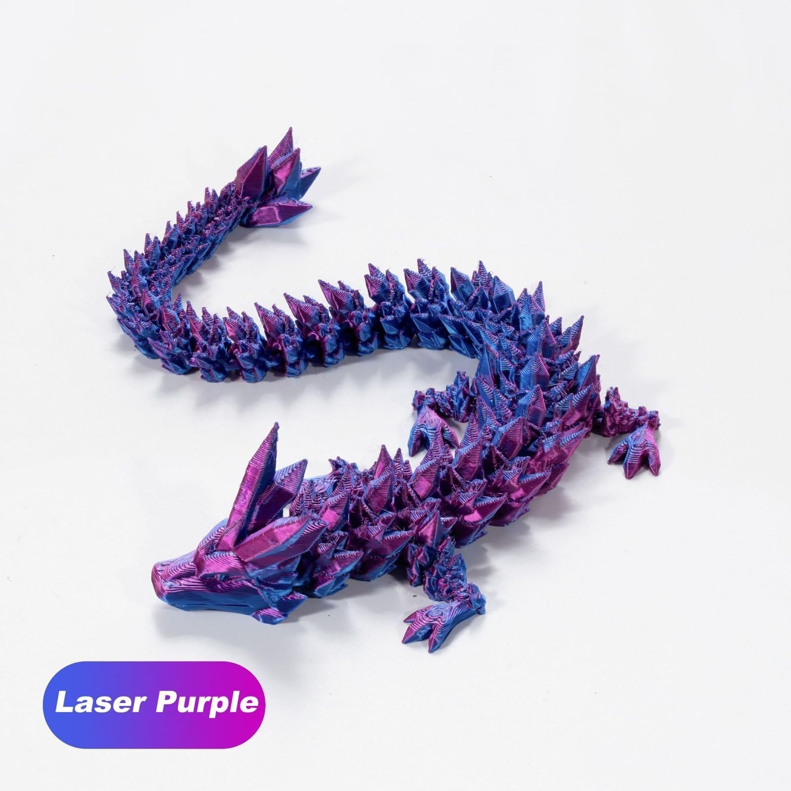 3D Printed Crystal Dragon Statue, 1 Piece Gradient Design Toy Dragon Egg Ornamen