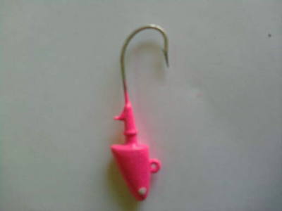 Louie's Lures 2 Oz Shad Head Jigs With 7/0 Heavy Wire Hooks - Super Sharp Fishing
