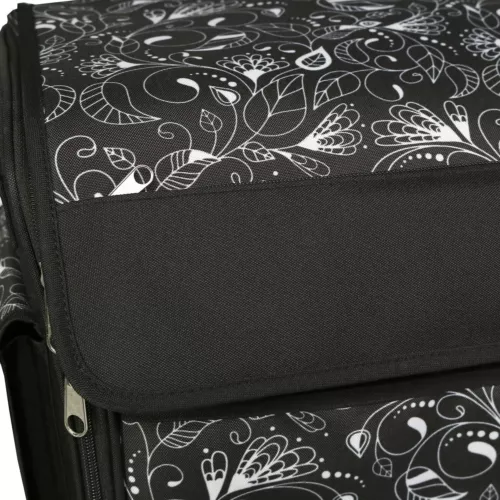 Black Sewing Machine Storage Bag Tote Case Rolling w/ Wheels Sew Carrier Wheeled - Picture 11 of 11