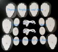 ELECTRODE LEAD CABLES 2.5mm PADS 8 LG  8 SM OVAL for ELIKING DIGITAL MASSAGER