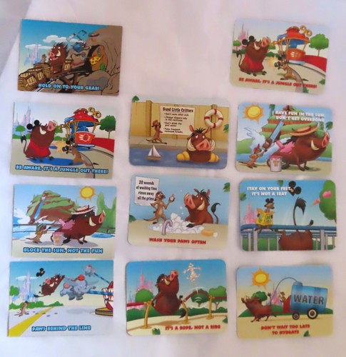 11 Disney Wild about Safety Cards with Timon & Pumbaa Lion King