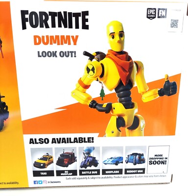 RARE FORTNITE CRASH DUMMY Action Figure & ATK Vehicle Remote Light & Sounds, NIB