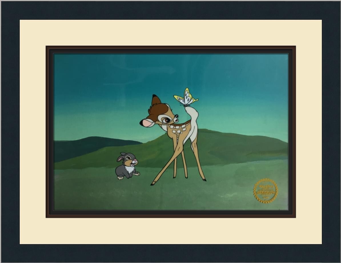 セル画 Disney Bambi Limited Edition 1275/2500 Walt Disney Bambi Limited Edition Sericel Custom Framed | eBay