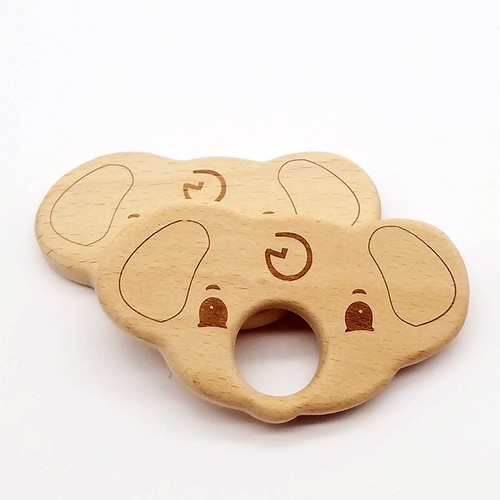 Natural Beech Wood Animals Teething Pendant Baby Chew Toy Jewelry Making DIY - Picture 13 of 57