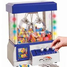 Carnival Claw Game Machine BLUE Mini Arcade Grabber Crane + Plush  toys