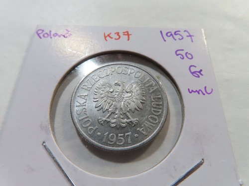 K37 Poland 1957 50 Groszy UNC