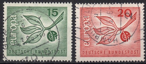 WEST GERMANY 1965 - Used Series 15 and 20 Pfg Europe CEPT #DR4