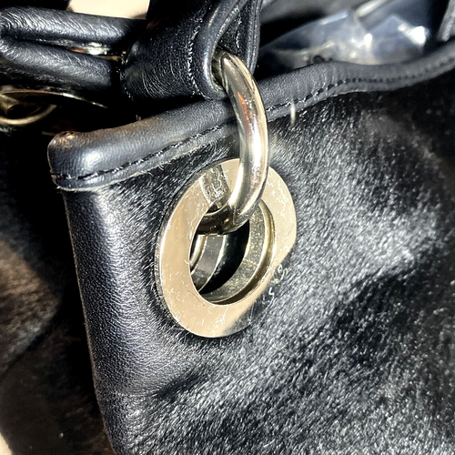 Jones Bootmaker schwarze Pony-Haartasche mit doppeltem Griff Schultertasche - Bild 6 von 19