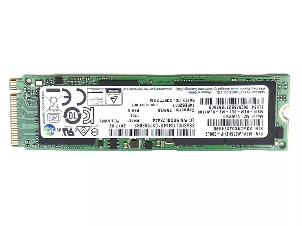 MZ VLW2560 PM961 256GB M.2 2280 PCI Express 3.0 x4 NVMe SSD Solid State Drive