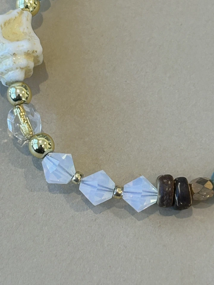 Приморский браслет лунный камень драгоценные камни жемчуг чешское стекло Sundance сокровища - Изображение 3 из 4