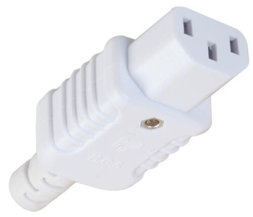 PLUG REWIREABLE IEC WHITE SOCKET C13 COLD FOR POWER KETTLE LEAD PC LCD PLASMA TV - Picture 2 of 2
