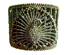 Pair PEACOCK design Antique Cut Steel SHOE BUCKLES MADE IN FRANCE, Requires Part